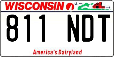 WI license plate 811NDT