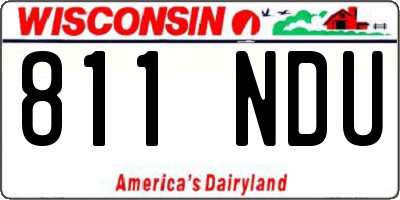 WI license plate 811NDU