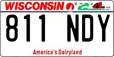 WI license plate 811NDY