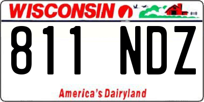 WI license plate 811NDZ