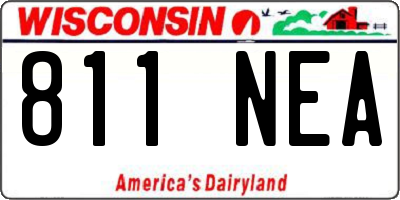 WI license plate 811NEA