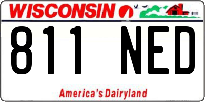WI license plate 811NED