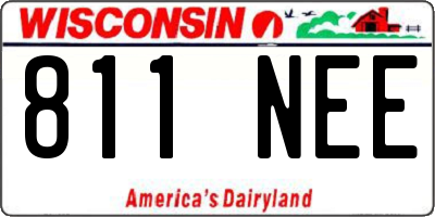 WI license plate 811NEE