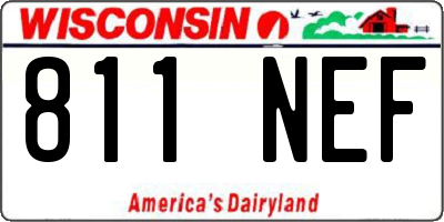 WI license plate 811NEF
