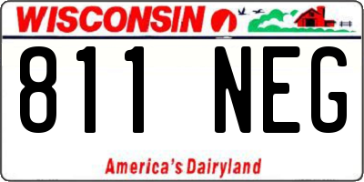 WI license plate 811NEG