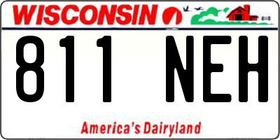 WI license plate 811NEH