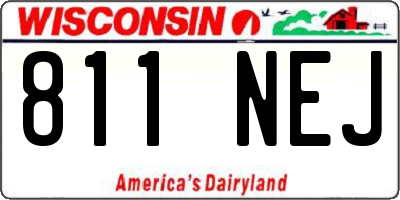 WI license plate 811NEJ