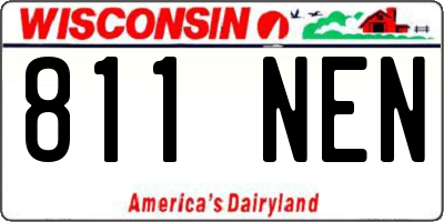 WI license plate 811NEN