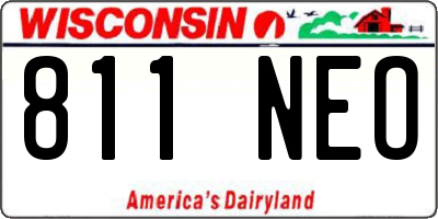 WI license plate 811NEO