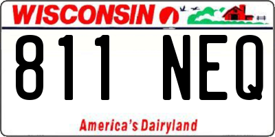 WI license plate 811NEQ