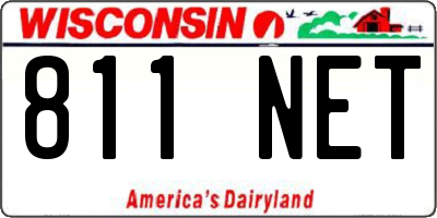 WI license plate 811NET