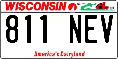 WI license plate 811NEV