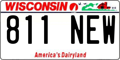 WI license plate 811NEW