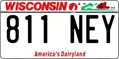 WI license plate 811NEY