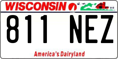 WI license plate 811NEZ