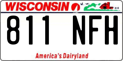 WI license plate 811NFH