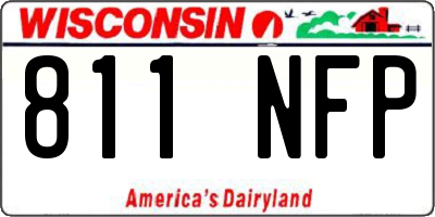 WI license plate 811NFP