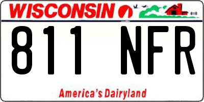 WI license plate 811NFR