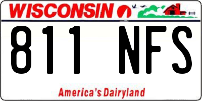 WI license plate 811NFS
