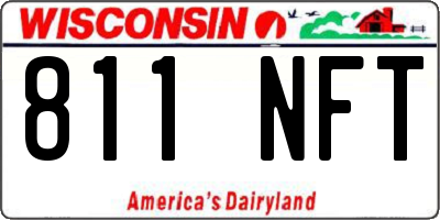 WI license plate 811NFT