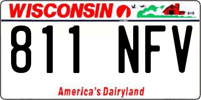 WI license plate 811NFV