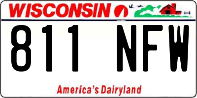 WI license plate 811NFW