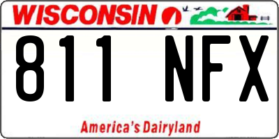 WI license plate 811NFX