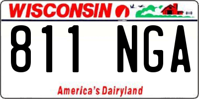 WI license plate 811NGA