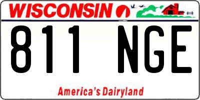 WI license plate 811NGE