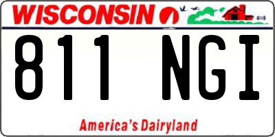 WI license plate 811NGI