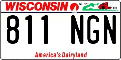 WI license plate 811NGN