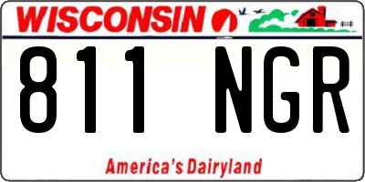 WI license plate 811NGR