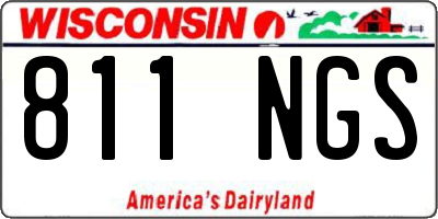 WI license plate 811NGS