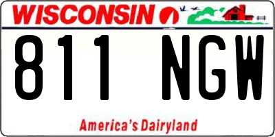 WI license plate 811NGW