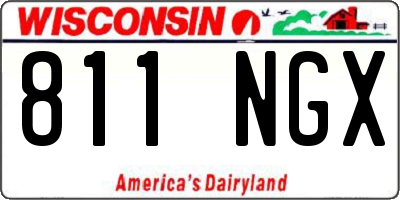 WI license plate 811NGX