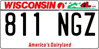 WI license plate 811NGZ