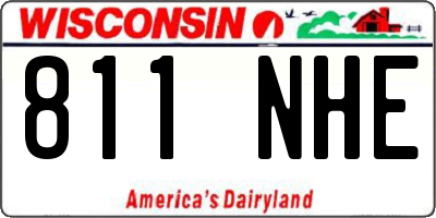 WI license plate 811NHE