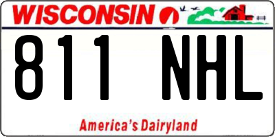 WI license plate 811NHL