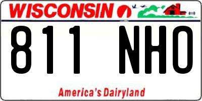 WI license plate 811NHO