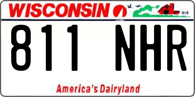 WI license plate 811NHR