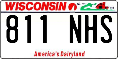 WI license plate 811NHS