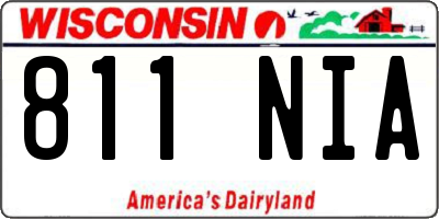 WI license plate 811NIA