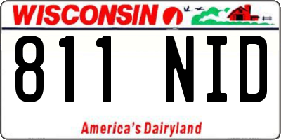 WI license plate 811NID