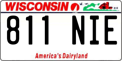 WI license plate 811NIE