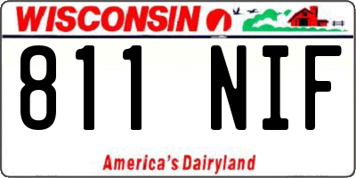 WI license plate 811NIF