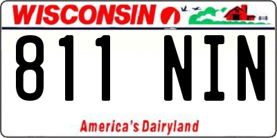 WI license plate 811NIN