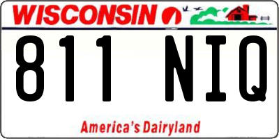 WI license plate 811NIQ