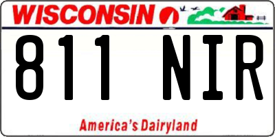 WI license plate 811NIR
