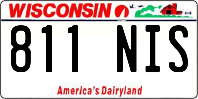 WI license plate 811NIS