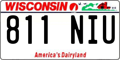 WI license plate 811NIU